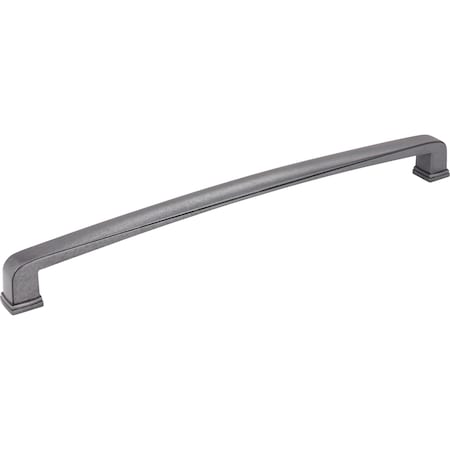 Jeffrey Alexander 12" Center-to-Center Gun Metal Square Milan 1 Appliance Handle 1092-12DACM